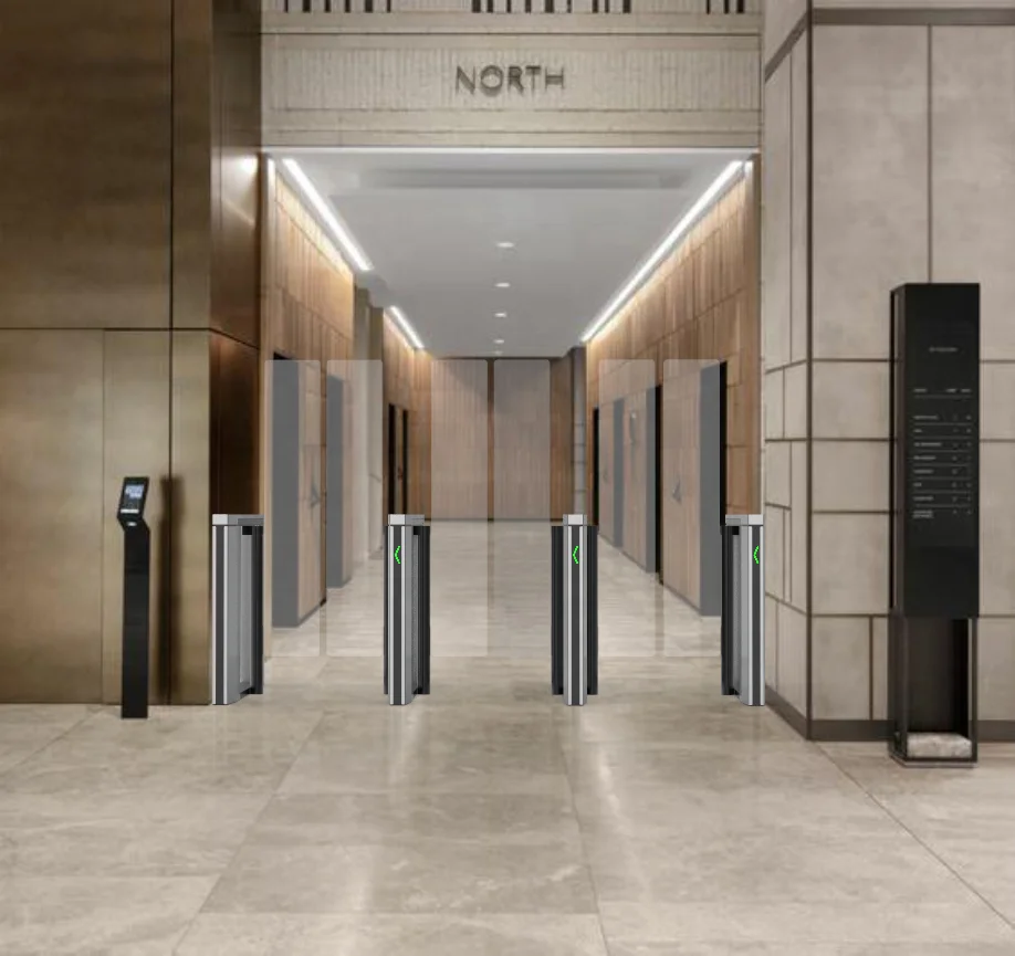 High Security Slim Pedestrian Speed Gate Motor Access Turnstile Price Barrier Gate Manufacturer