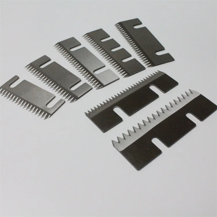 HSS Food Packaging Bag Serrated Cutting Knife Tooth Shape Blade In