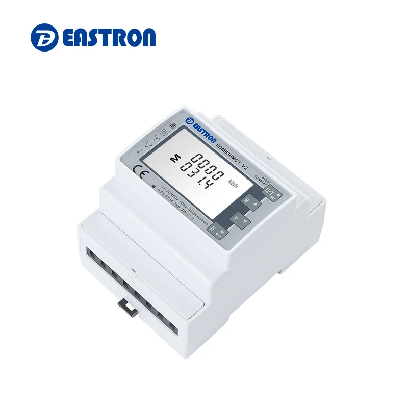 SDM630MCT V2 LCD Display 3 phase 4 Wire Modbus CT Connected Energy Meter for Solar PV