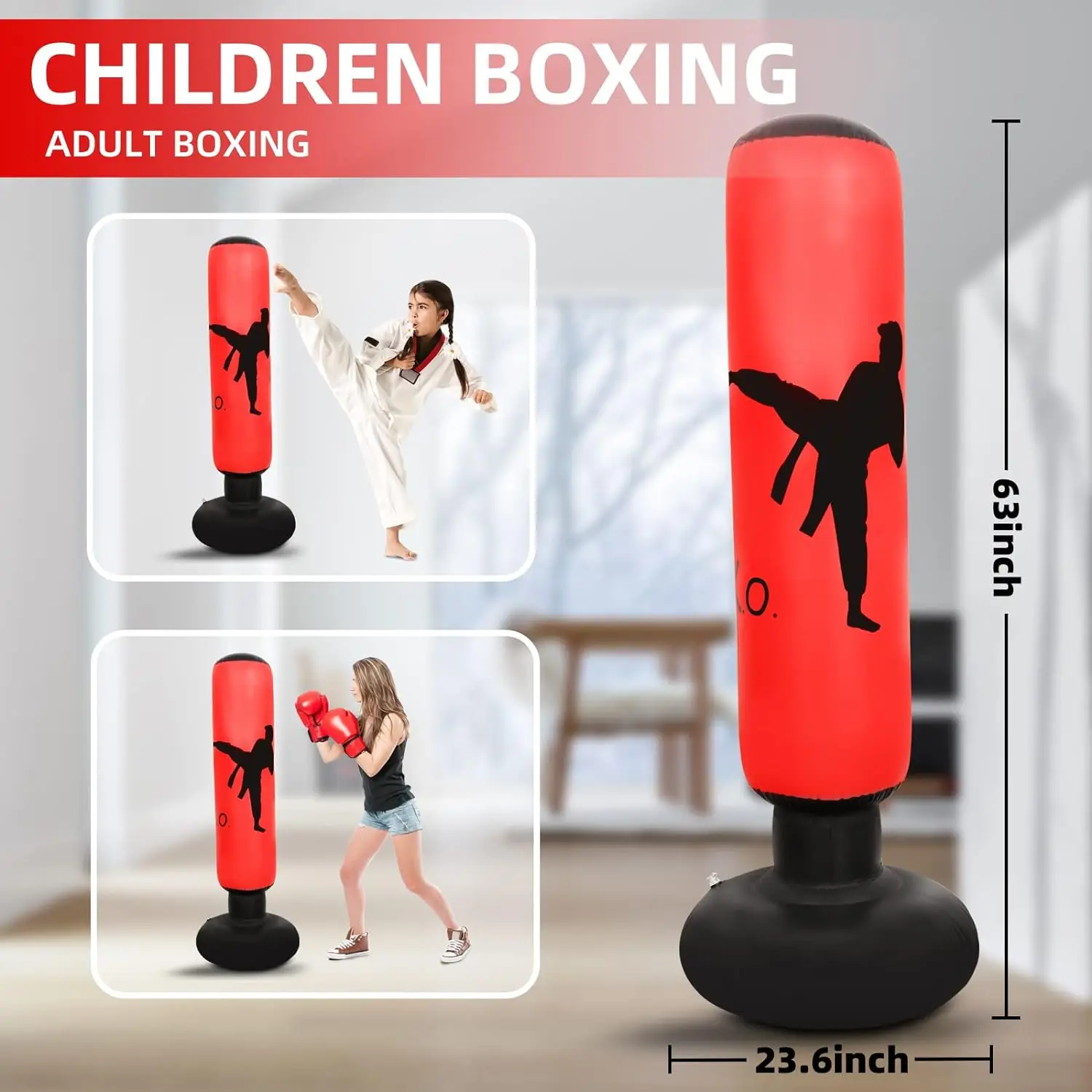 160cm inflatable punching bag boy training punching bag indoor game toys boxing Inflatable Boxing Bop Bag