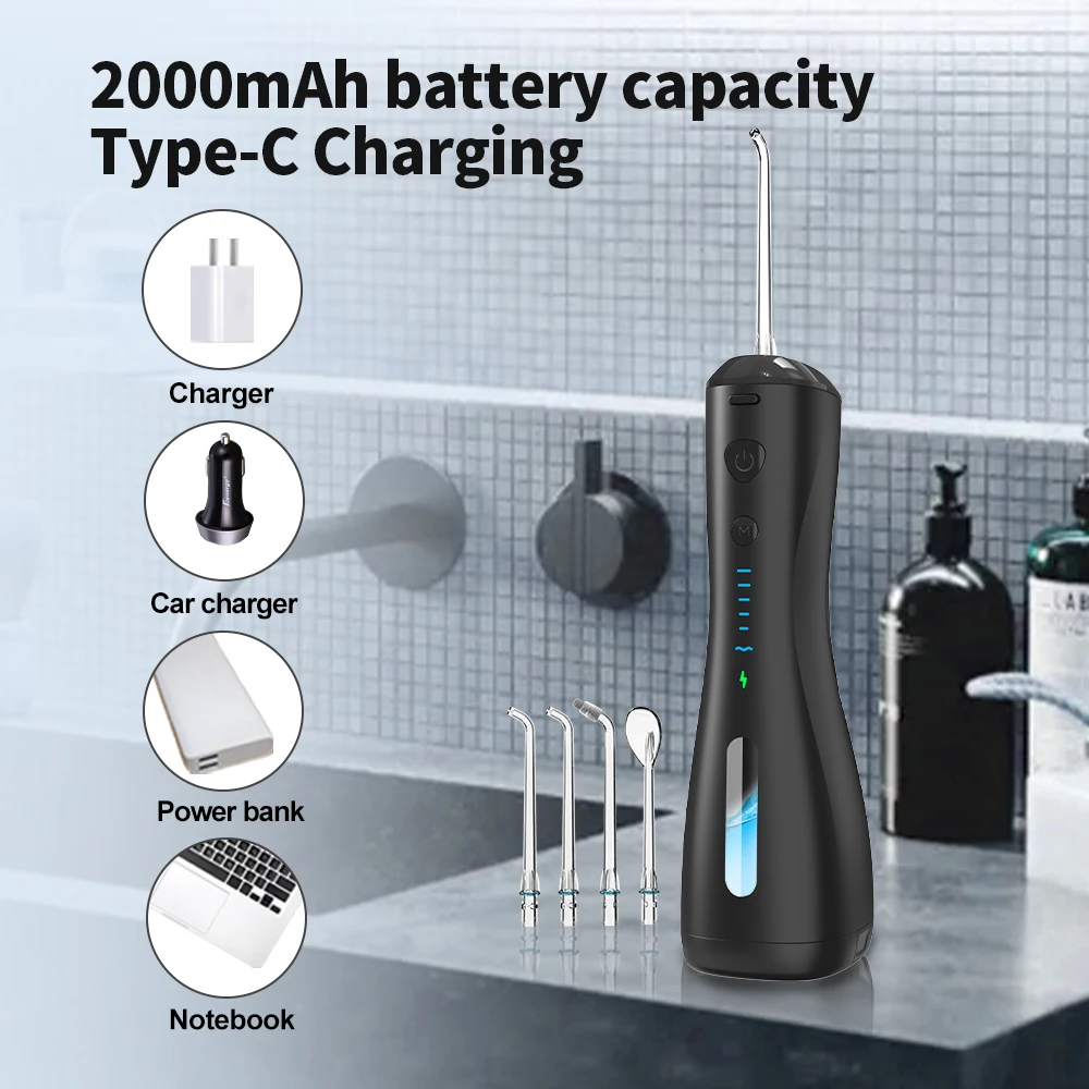 Dental Oral Irrigator Teeth Cleaning 2021 Cordless Flossing Amazon Usb Rechargeable Port Jet Mini Portable Water Flosser