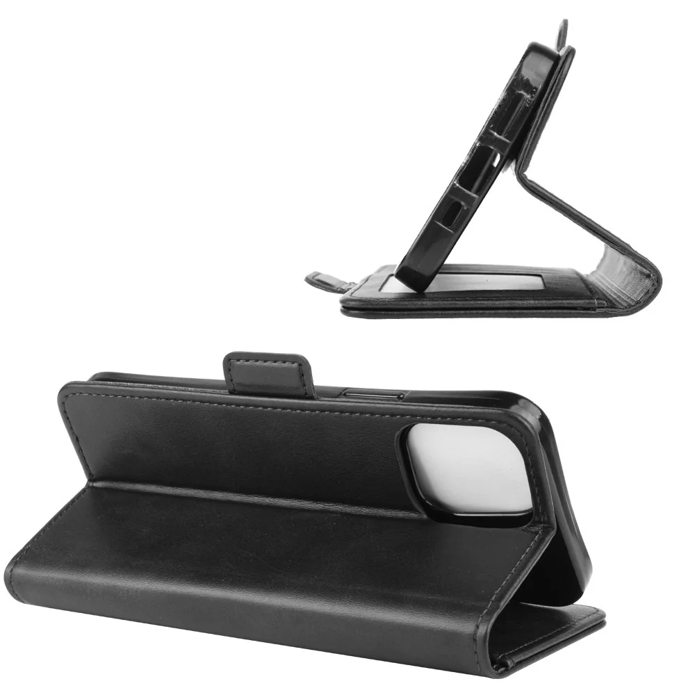 Double Buckle Side Suction Magnetic Leather Phone Case For Iphone 12 Pro Max