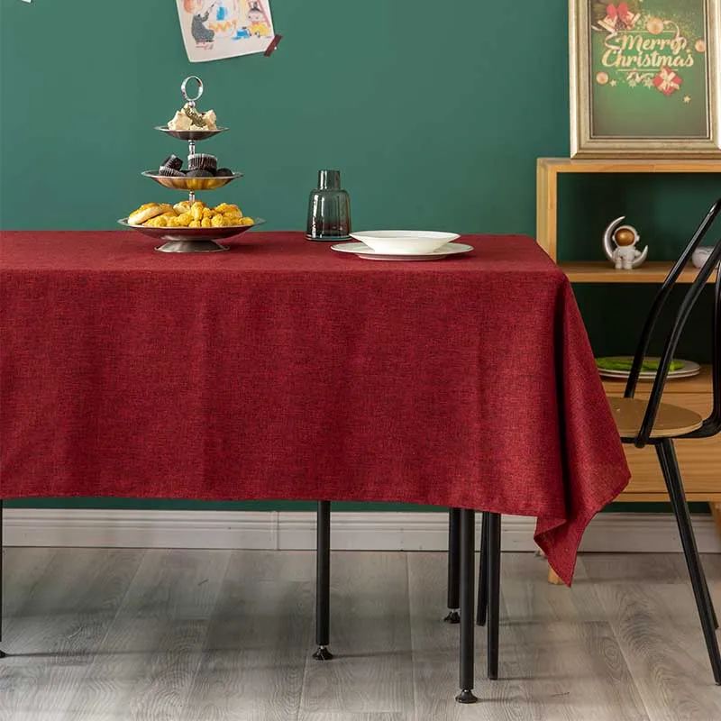 Factory outlet Wedding party polyester linen look table cloth