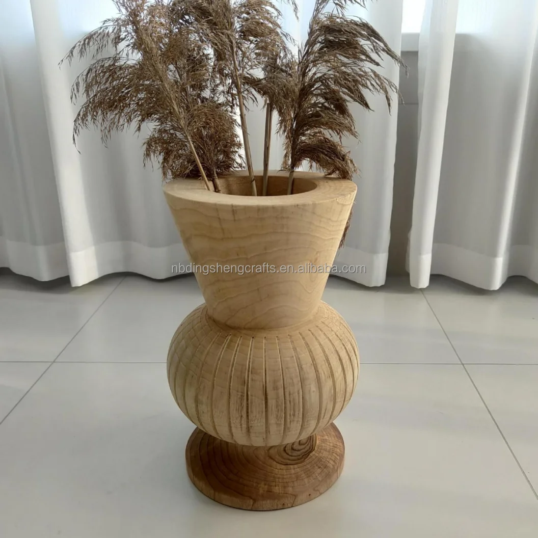 Tall Vase For Table Decor /Wooden flower Vase , Handmade Wooden Vase for Home Decor Centerpieces, Parties, Wedding Centerpie (1600542768261)