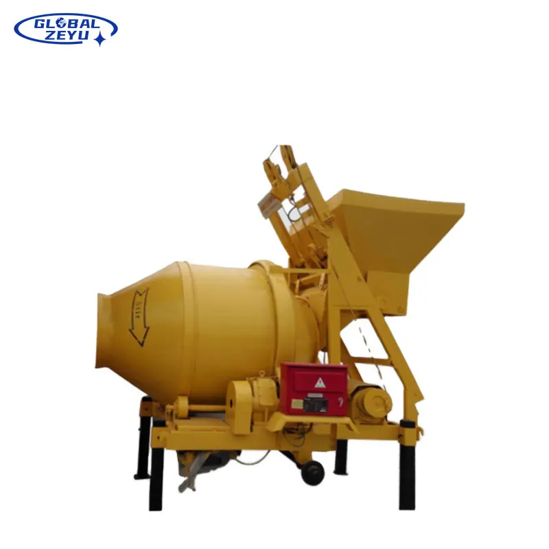 Factory Direct Supply 500L Construction Site Mortar Fully Automatic Tipping Bucket Crawling Bucket Cement Drum Mixer