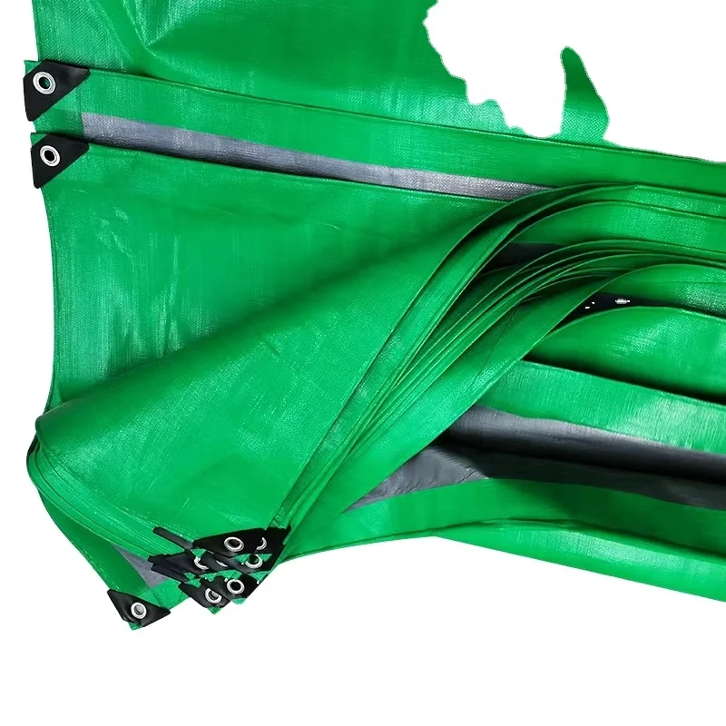 green/silver tarp ,popular PE Tarpaulin 2x3 m with Holes in Poly Bag from china suppliers