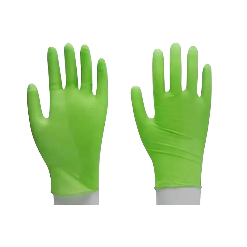 Green Nitrile Disposable Gloves