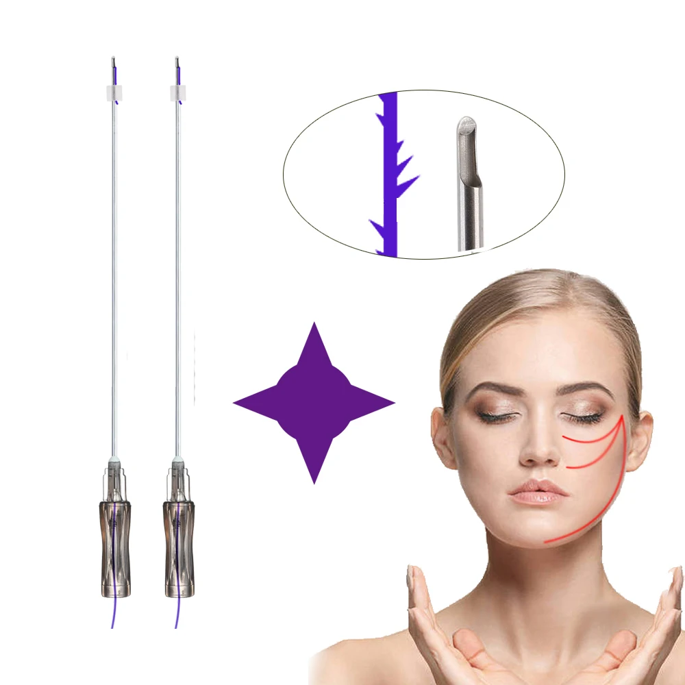 Best Price 19G 100mm Pdo Cog 4D Face Lift Thread L Blunt Needle