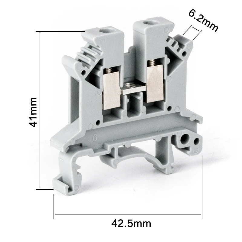 CHFRPU Hot Sale UK2.5N feed through DIN rail terminal block UK2.5B screw combined terminal UK series electrical wire connector