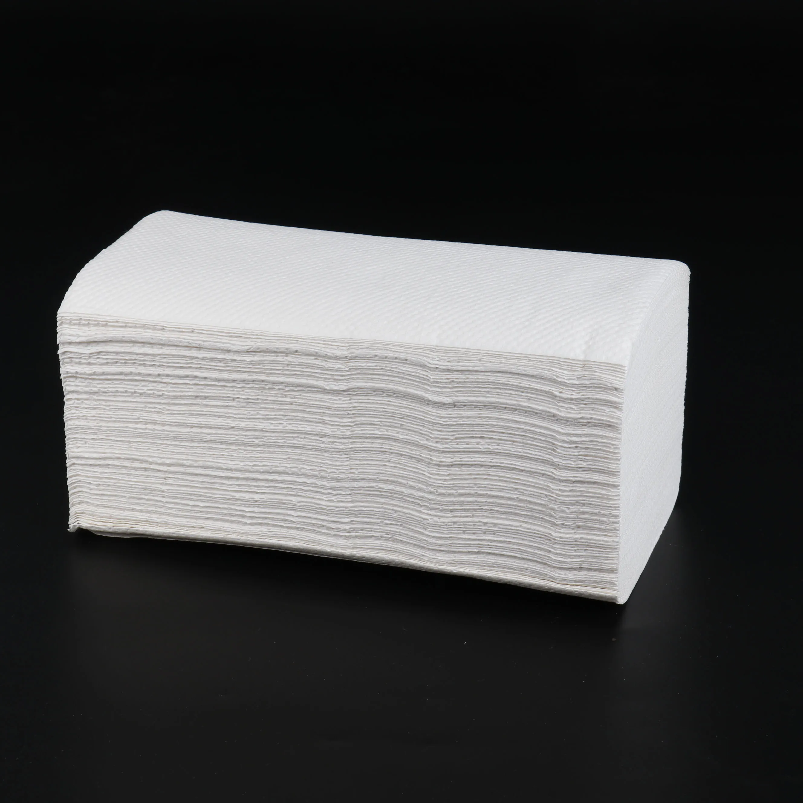 QINGSHE Factory Custom 1 PLY Recycled Pulp 200 Sheets Kitchen Paper Machine Oil Cleaning V Fold Tissue Toilet Paper Towels