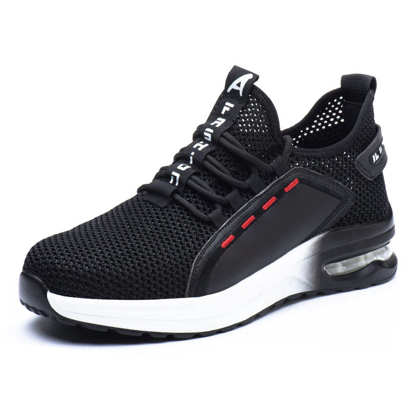 Customized workshop protective footwear steel toe sneakers light weight safety shoes summer breathable men work shoes