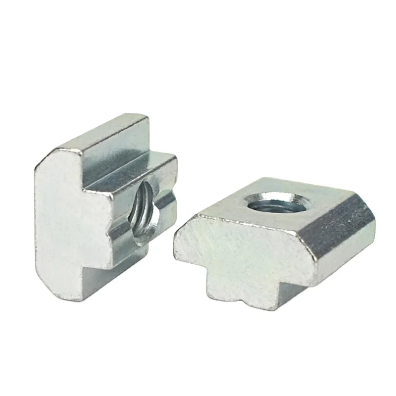 Euro-Standard Stainless Steel and Nylon Slide Nut 20/30/40/45 M3/M4/M5/M6/M8 T-Nut Square Sliding Block Zinc Plated Eye Nuts