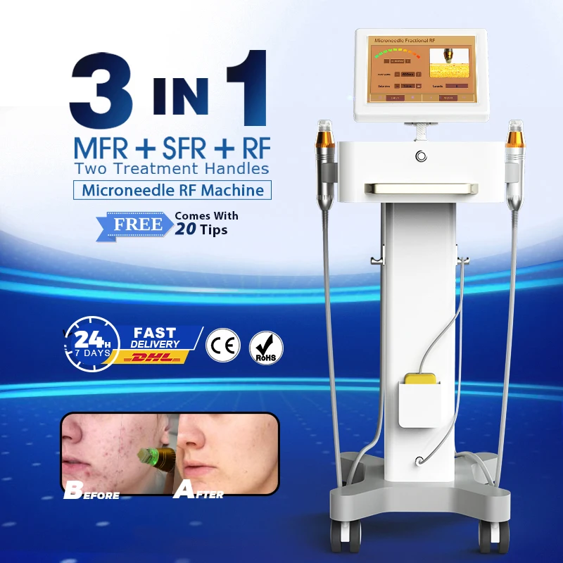 SFR MFR Skin Care Treat Acne Scars Wrinkle Stretch Marks Removal Radio Frequency Microneedling Fractional Machine RF Microneedle