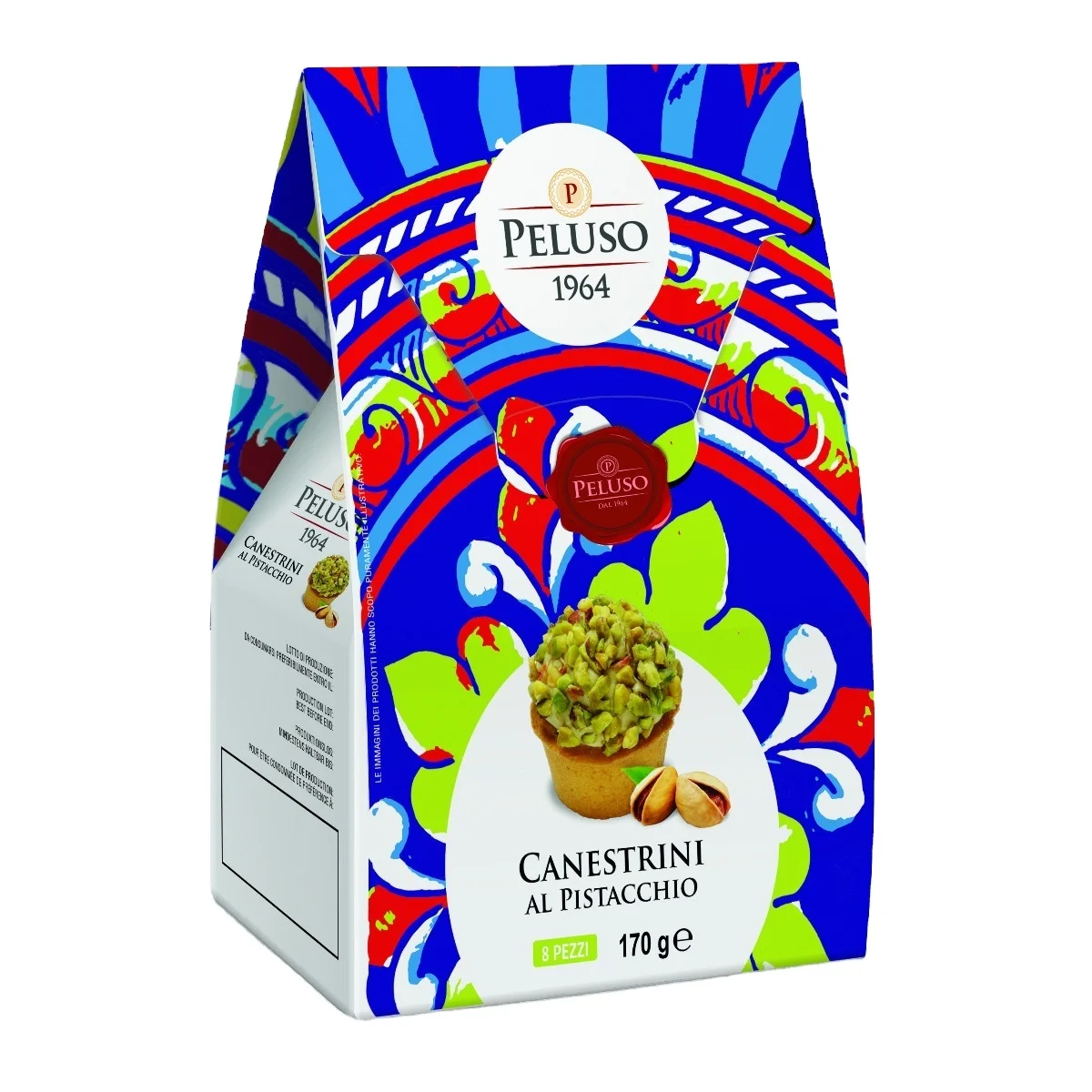 Top Sicilian Quality Luxury Sicilian Pistachio Cream Pastry Canestrini al Pistacchio 170 gr for a Brunch