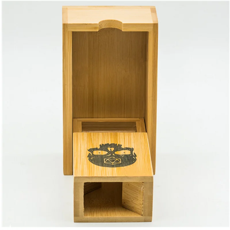 Udixi custom logo dnd bamboo wood dice tower and tray