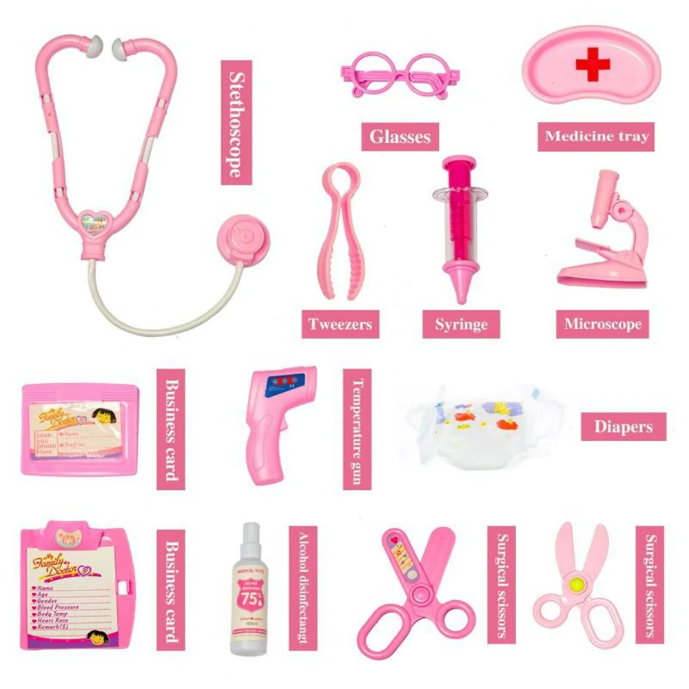 Toy Doll Accessories Pretend Play Set Game Toys Girls and Boys Doctor Toy Set Fit 18 Inch American Doll&43 Cm Baby Doll Girl