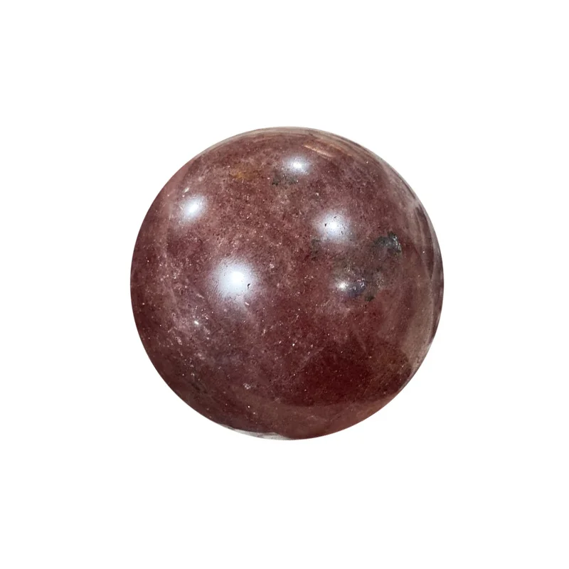 Оптовая продажа, высокое качество, 100% натуральный кварцевый кристалл, полированный клубничный хрустальный шар для подарка