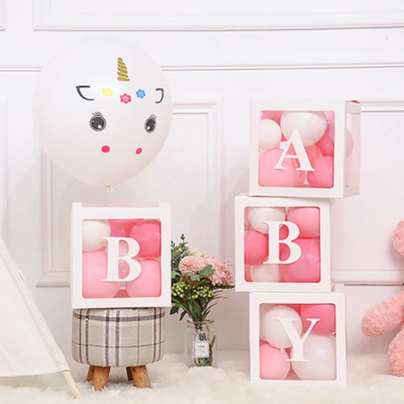Прозрачная коробка для воздушных шаров Boomwow love baby shower
