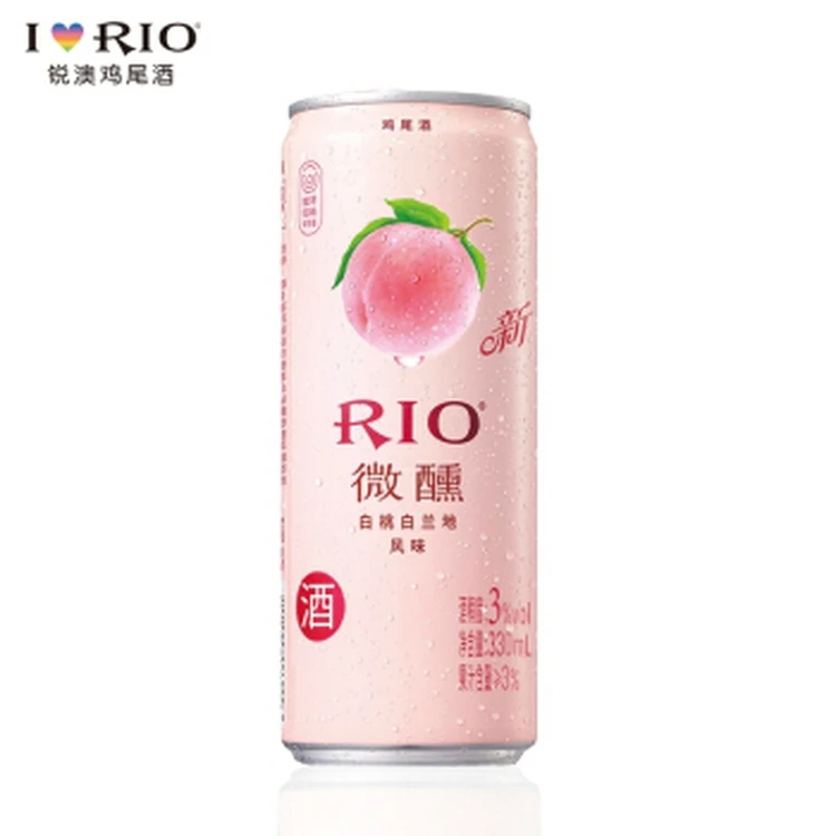 Hot Selling Premium Rio Tipsy White Peach Lactobacillus 330ml Premix