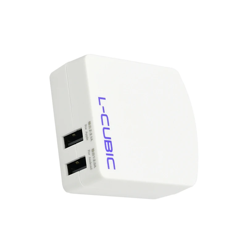 
L-CUBIC Super Fast 5V 2.1A usb wall charger US/EU Plug Cell Phone Charger 