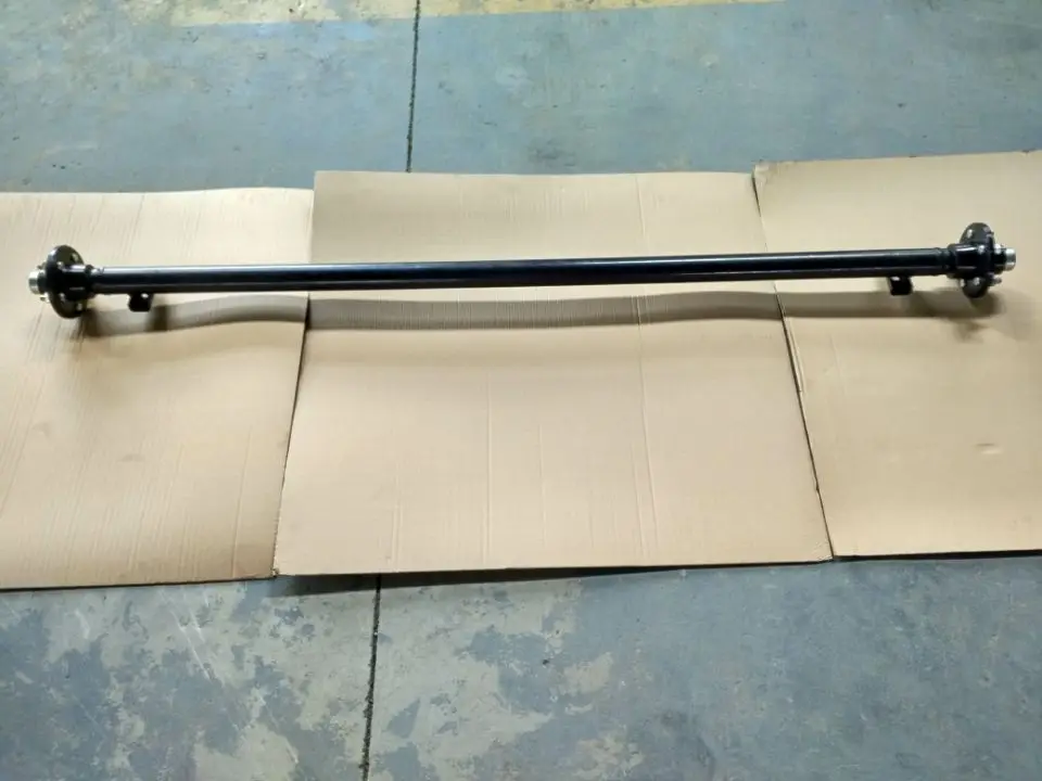 Manufacturer Tourist Trailer Rear Axle Single Round Axle Beam With Spindle Assembly