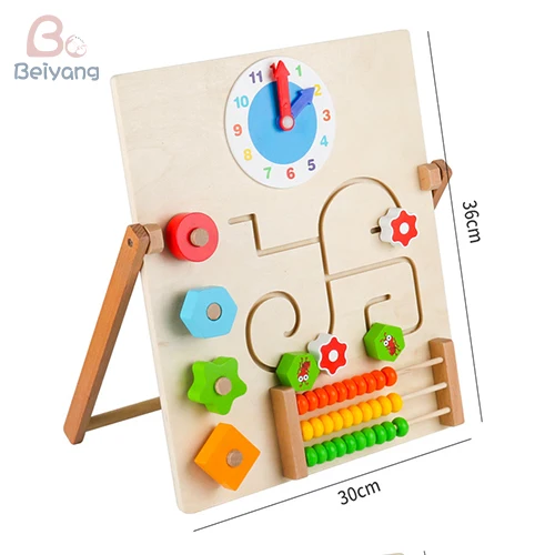 Wooden Preschool Busy Activity Kid For Toddler Handmade Sensory Board Toy Educational Montessori Busy Toy Early Educational Toy