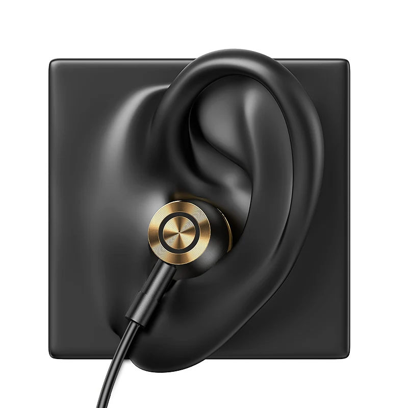 USAMS Wholesale High Quality EP-43 3.5mm In-ear Type-C  HIFI wired noise cancellation Audio headsets Wired Earphone