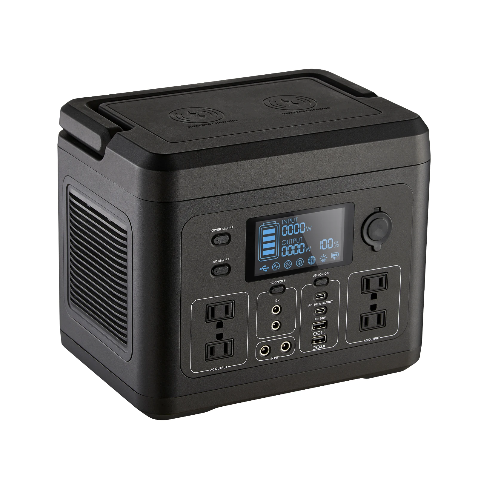 700w UPS Emergency Power Supply BMS Lithium Ion Batteries Power Conditioning System Solar Portable Power Station