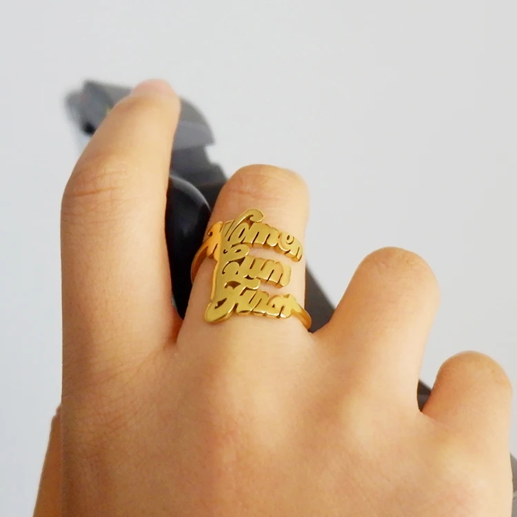 Personalize customised personalised 18k gold plated stainless steel nameplate name plate pendant necklace