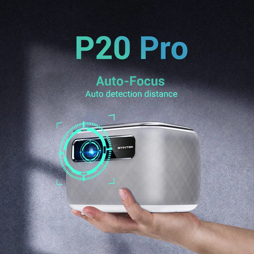 Newest Byintek R20 3D Smart Android Portable Hologram Mini Projector 4K Wifi Battery  Auto Focus dlp Home Cinema Projector