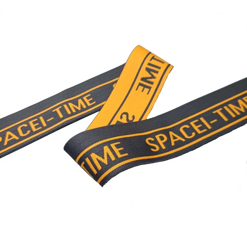 Высококачественная нейлоновая эластичная тесьма с логотипом под заказ, 2 дюйма, разноцветная эластичная тесьма для нижнего белья