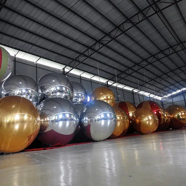 New arrival inflatable mirror ball custom size and color reflective ball for party and Christmas
