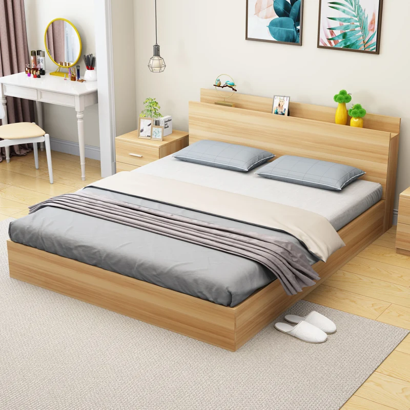 
modern bedroom furniture Board type bed The bed of cheap 