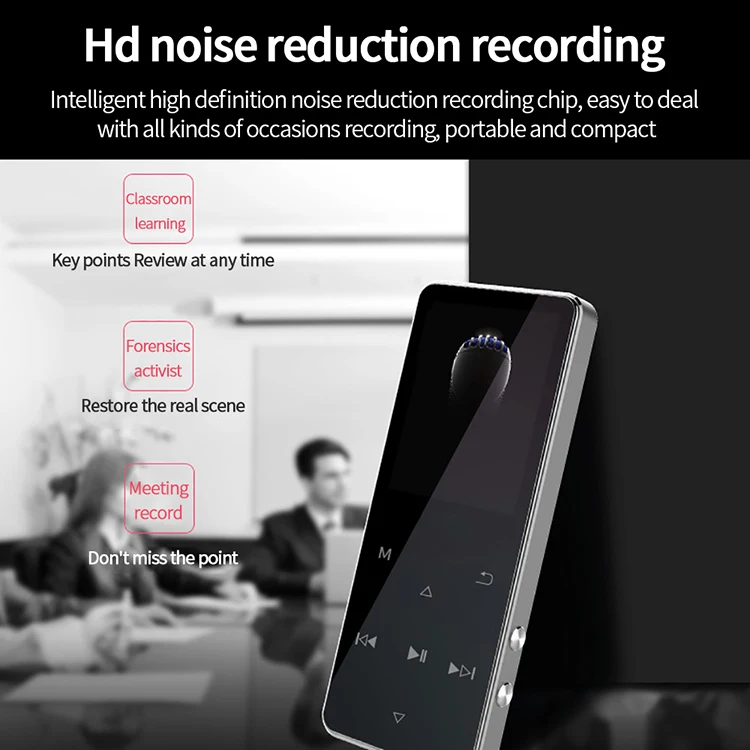 Multifunctional Mp4 Player Portable Music Device Fm Radio 5.0 Metal Music Displayer Digital Walkman