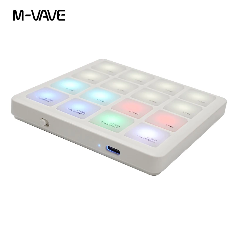 Портативный MIDI 16 колодки Midi контроллер для Ableton Live and Logic Pro динамические с подсветкой