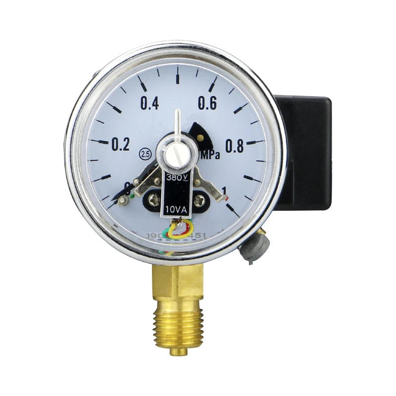 62.5mm  Pressure gauge Water/gas/oil general use M14*1.5 brass joint electrical contact manometer
