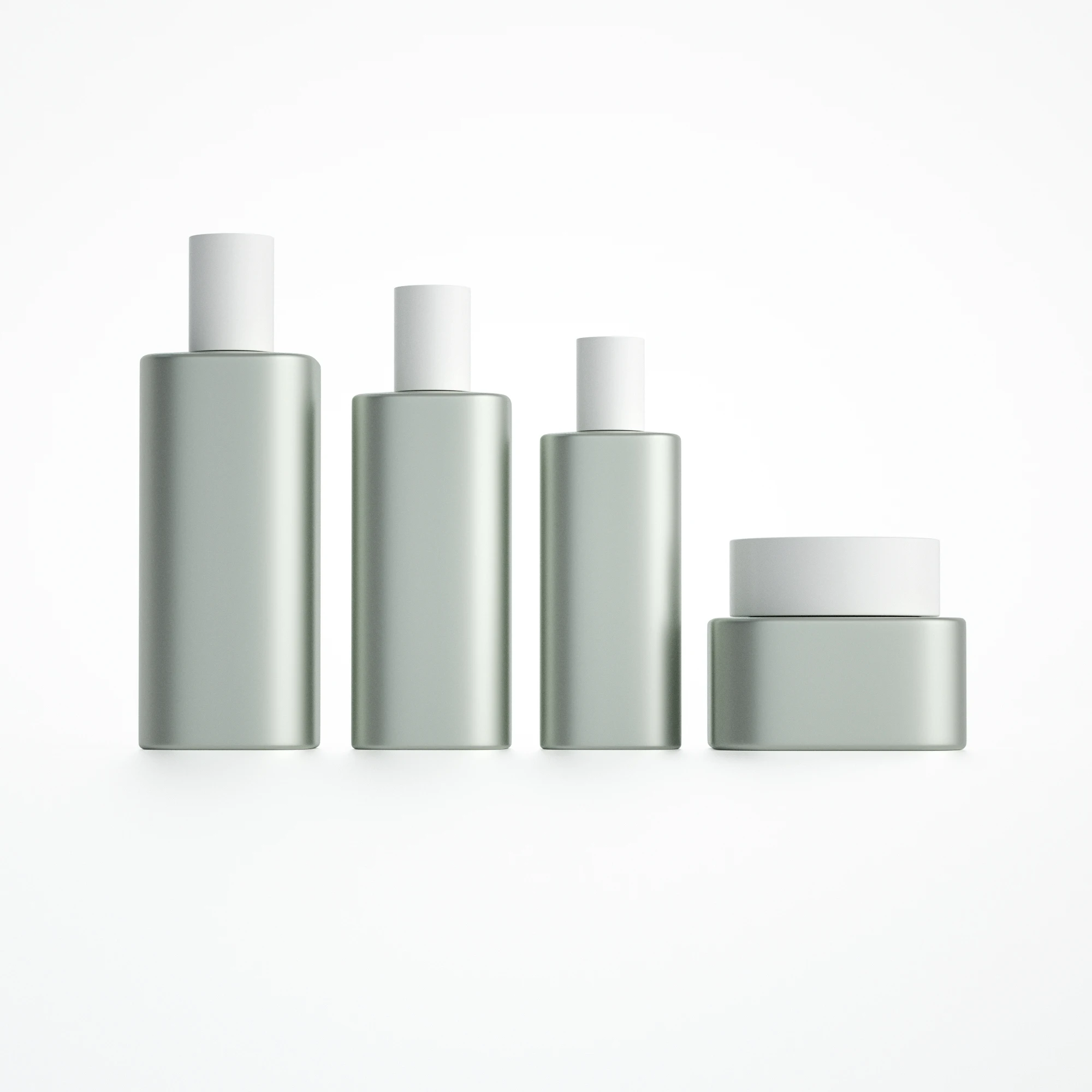 High quality 40g 40ml 80ml 120ml square glass jar lotion cosmetic pump bottle cosmetic set packaging