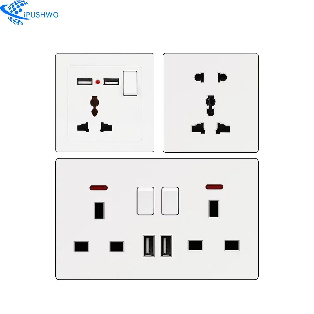 Italian Standard WiFi Compatible 4-3 Way Dimmer Wall Switch Socket Glass Home Zigbee Max Voltage 250v 10A UK French TV PC EU