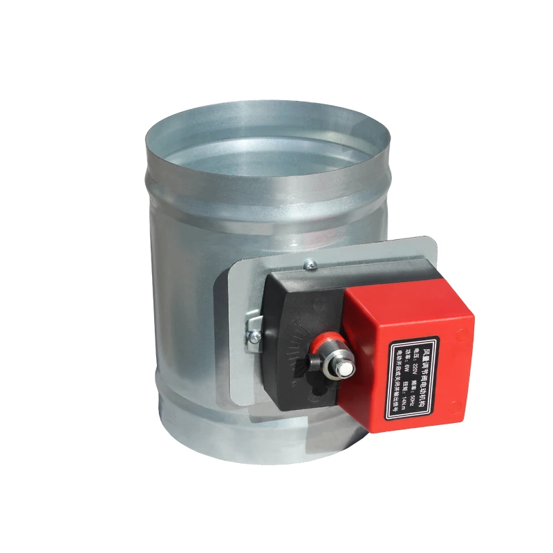 Galvanized electric regulating valve for HVAC system accessories Round manual self-integrated sealing valve 14NM Air valve