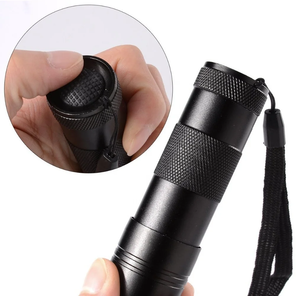 LED UV Flashlight 12LED 395-400nm LED UV Light torch light lamp safety UV 3AAA Blacklight Detection