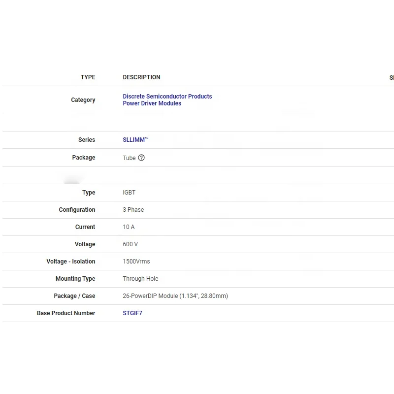 STGIF7CH60TS-L (New Original In Stock)Integrated Circuit IC Professional Supplier 20years BOM Kitting on Electronics