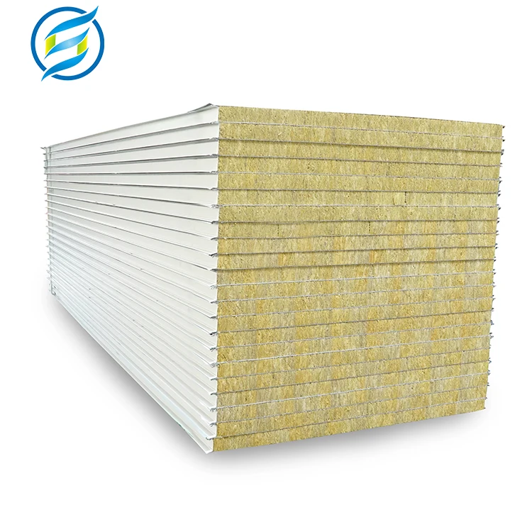 Оптовая продажа с завода, изолированная сэндвич-панель из минеральной ваты для холодильного склада, сборный дом, дом для кемпинга