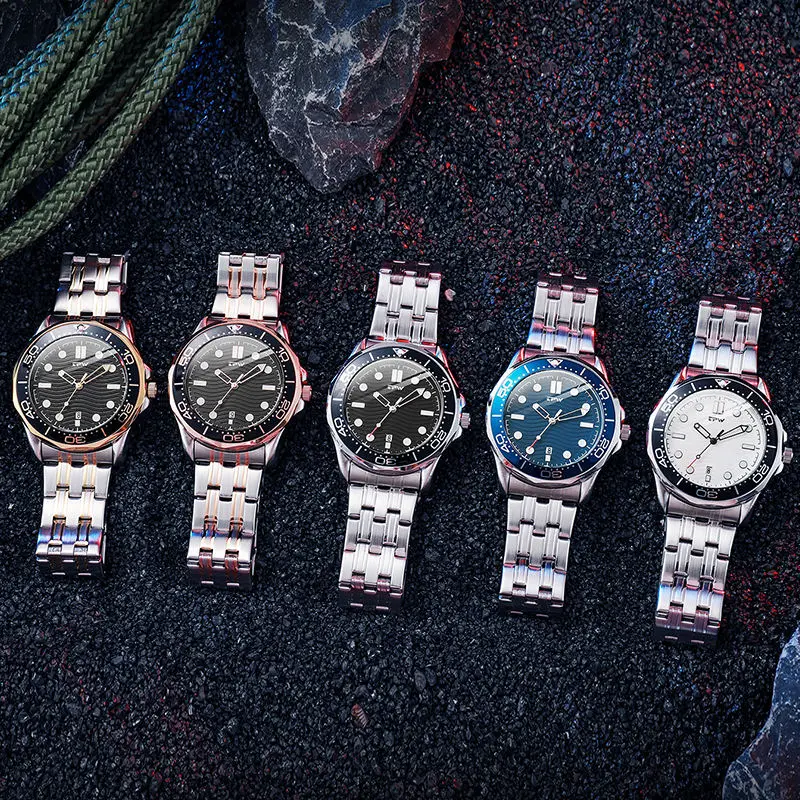 Hot Tending Business Design Luxury Date Quartz Watches For Men Wholesale Stainless Steel Watch Relojes Hombre