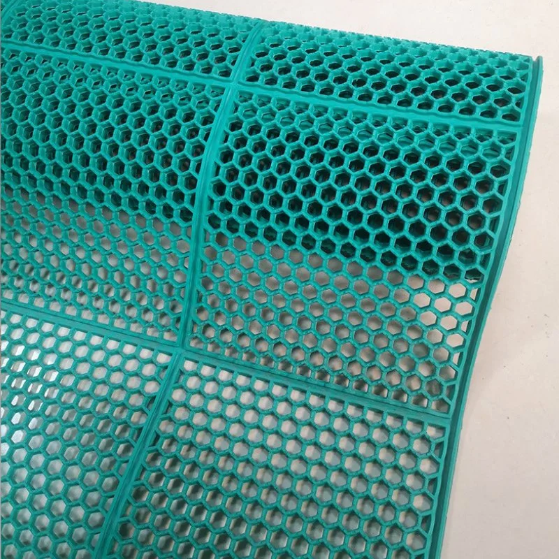 Easy to tear oversized durable flexible hollow out style silicone drainage mat for swimming pool