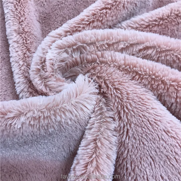 15MM Polyester  PV Plush Fabric For Making Soft Toys