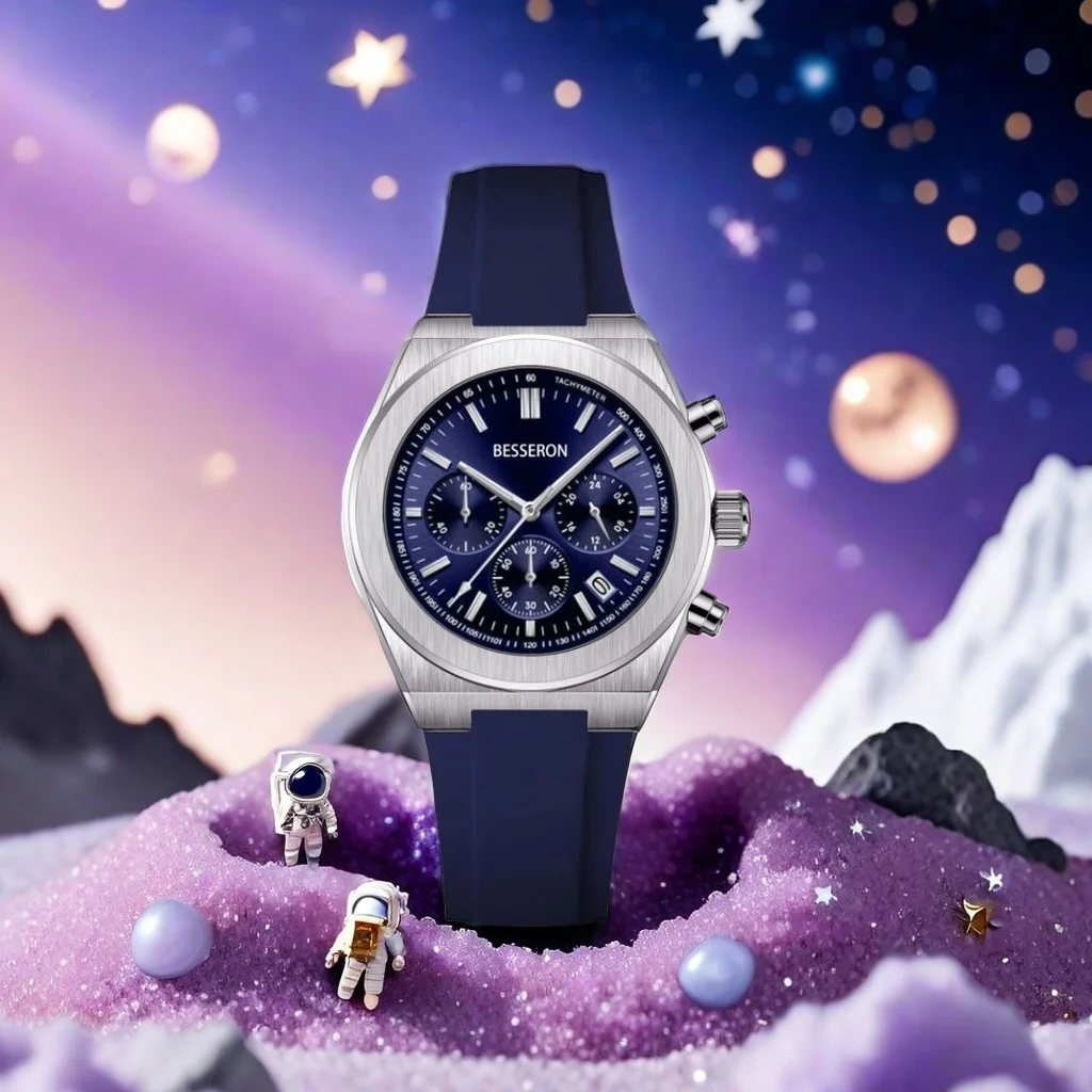 New arrival luxury watch for men chronograph watches 316 stainless steel quartz watches with rubber strap Luminous wristwatch