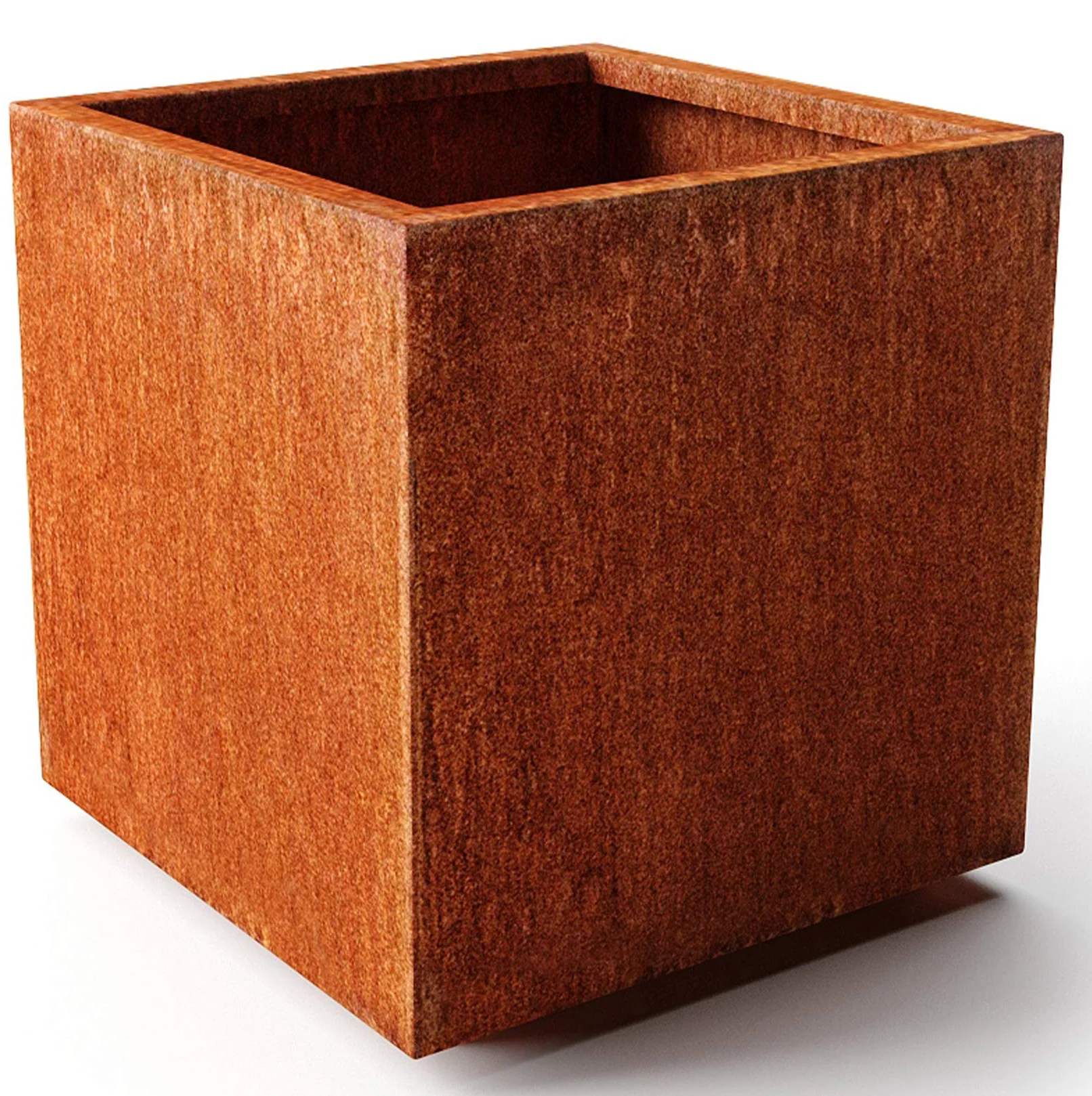 Factory Supply Outside Large Metal Flower Pots Outdoor Patio Decorative Plant Pots Garden Street Public Corten Steel Planter