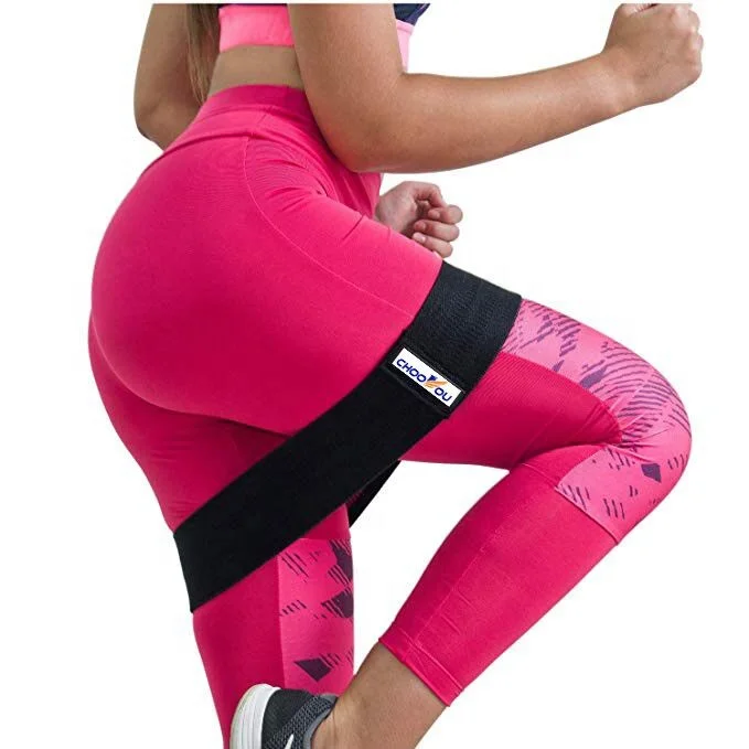 Elastic Hip Bands Non Slip Exercise Booty Bands for Women