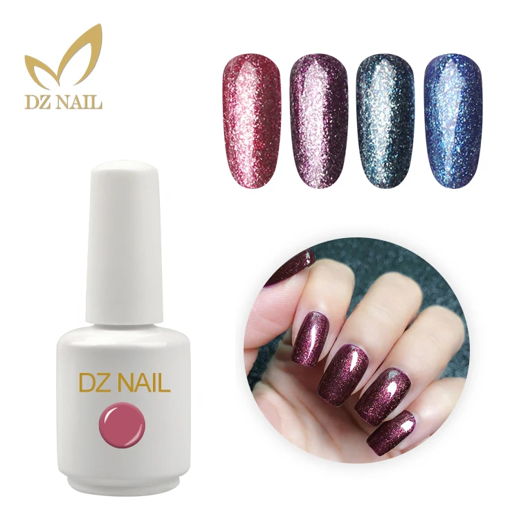 2018 new design long lasting ECO-friendly healthy Glitter Platinum gel nail polish with fashion color