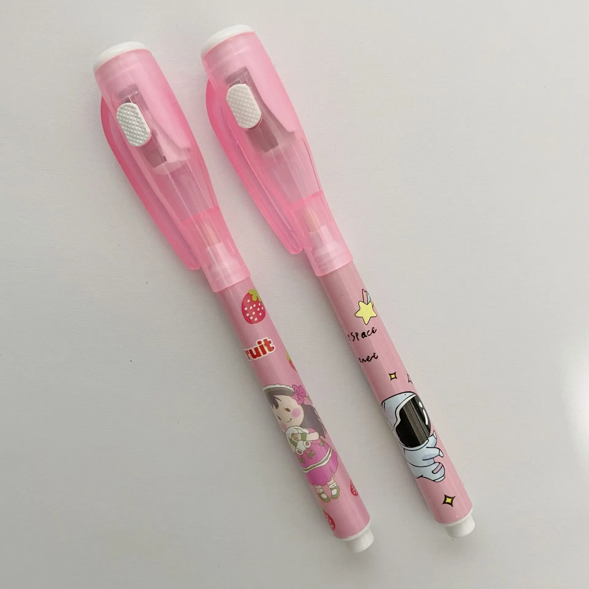 Soododo Hot-Sale Student marker colorless highlighter net Red Fun Head banknote check pen Magic highlighter LED light UV